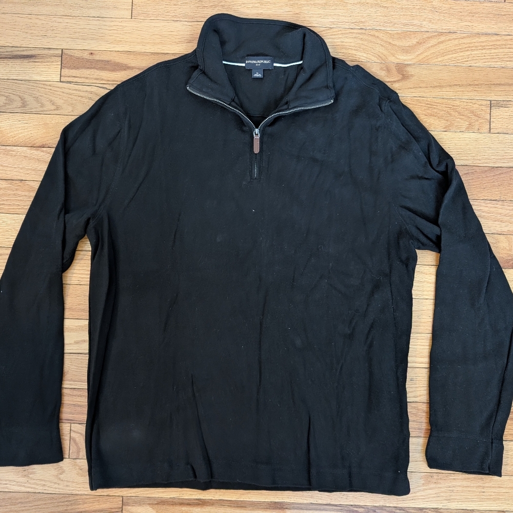 Banana Republic Black Half-Zip Sweater